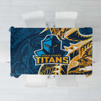 Gold Coast Titans Tablecloth Polynesian Tribal Tattoo Pacific Sport Art