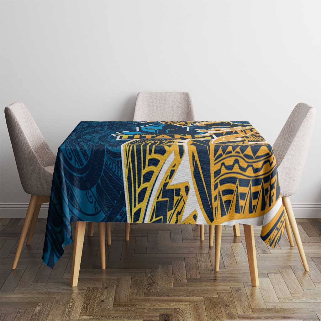 Gold Coast Titans Tablecloth Polynesian Tribal Tattoo Pacific Sport Art