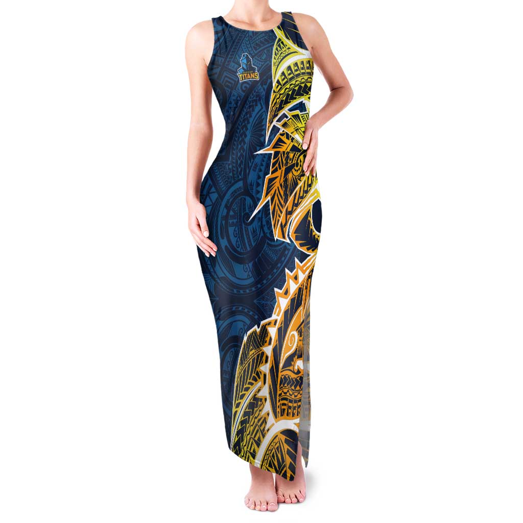 Gold Coast Titans Tank Maxi Dress Polynesian Tribal Tattoo Pacific Sport Art