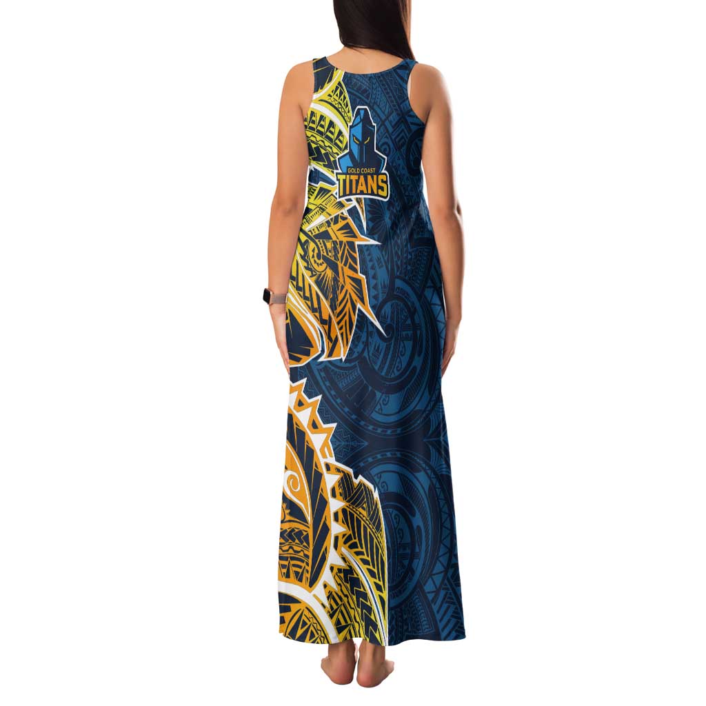 Gold Coast Titans Tank Maxi Dress Polynesian Tribal Tattoo Pacific Sport Art