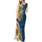 Gold Coast Titans Tank Maxi Dress Polynesian Tribal Tattoo Pacific Sport Art