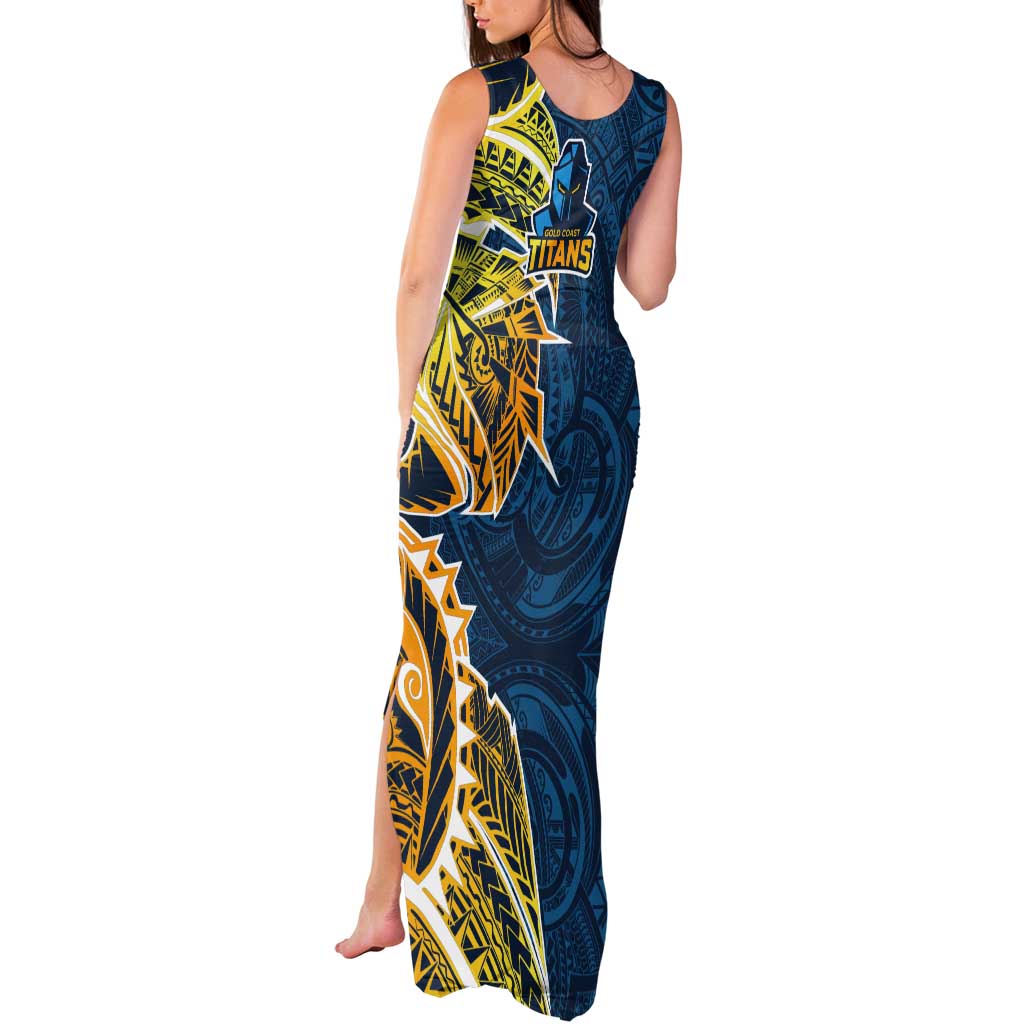 Gold Coast Titans Tank Maxi Dress Polynesian Tribal Tattoo Pacific Sport Art