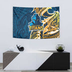 Gold Coast Titans Tapestry Polynesian Tribal Tattoo Pacific Sport Art