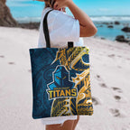 Gold Coast Titans Tote Bag Polynesian Tribal Tattoo Pacific Sport Art
