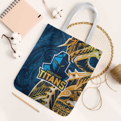Gold Coast Titans Tote Bag Polynesian Tribal Tattoo Pacific Sport Art