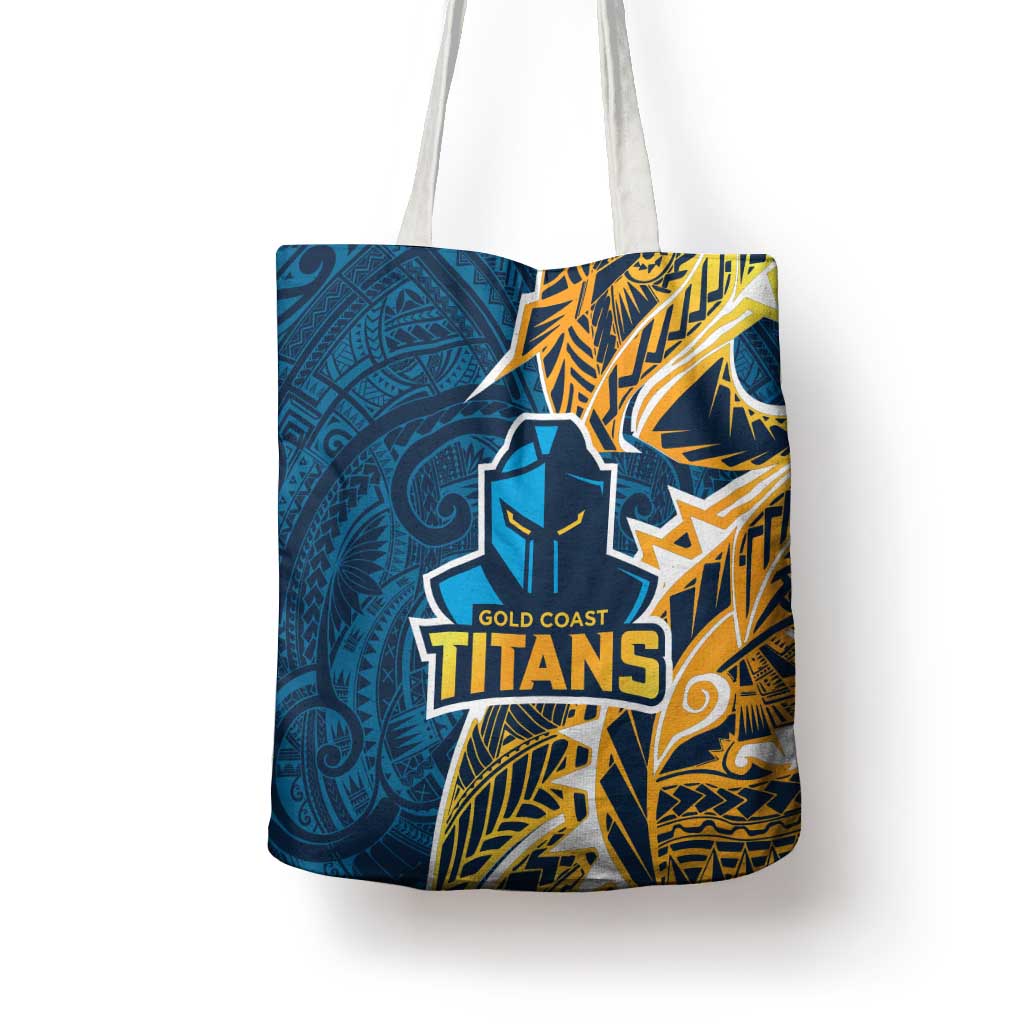 Gold Coast Titans Tote Bag Polynesian Tribal Tattoo Pacific Sport Art