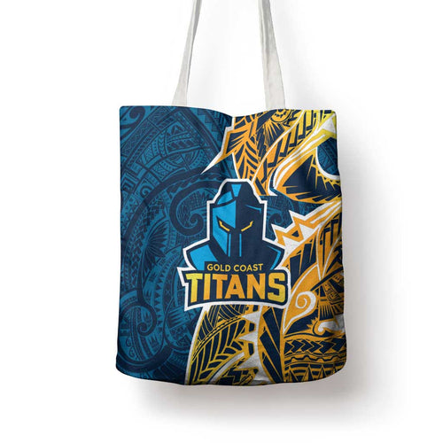 Gold Coast Titans Tote Bag Polynesian Tribal Tattoo Pacific Sport Art
