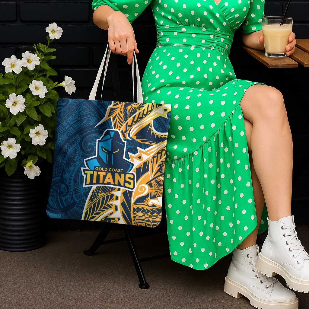 Gold Coast Titans Tote Bag Polynesian Tribal Tattoo Pacific Sport Art