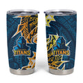 Gold Coast Titans Tumbler Cup Polynesian Tribal Tattoo Pacific Sport Art