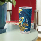 Gold Coast Titans Tumbler Cup Polynesian Tribal Tattoo Pacific Sport Art