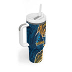 Gold Coast Titans Tumbler With Handle Polynesian Tribal Tattoo Pacific Sport Art