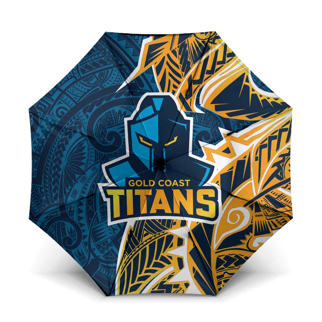 Gold Coast Titans Umbrella Polynesian Tribal Tattoo Pacific Sport Art