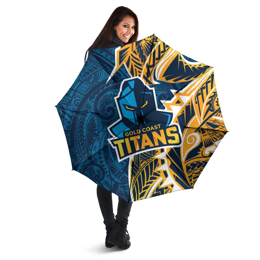 Gold Coast Titans Umbrella Polynesian Tribal Tattoo Pacific Sport Art