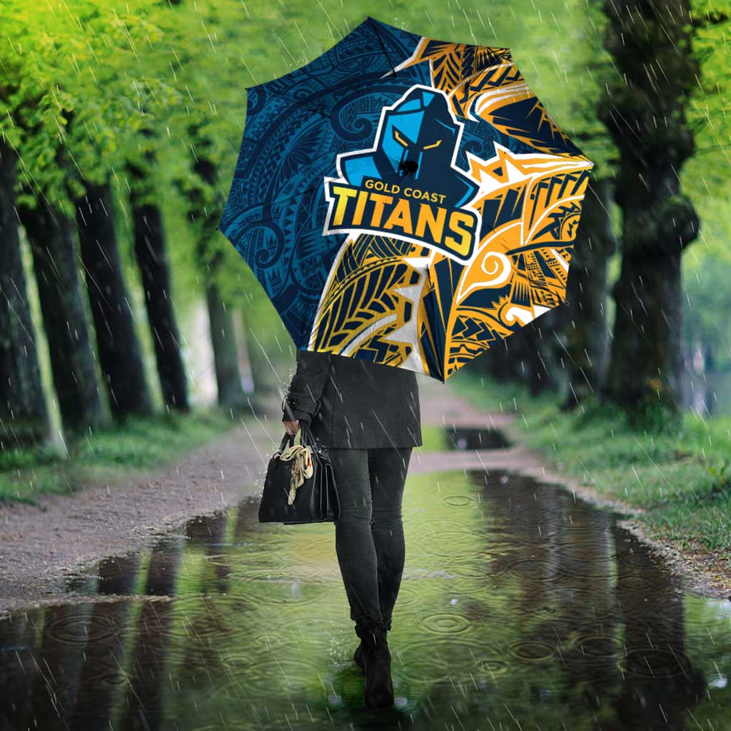 Gold Coast Titans Umbrella Polynesian Tribal Tattoo Pacific Sport Art