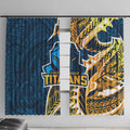 Gold Coast Titans Window Curtain Polynesian Tribal Tattoo Pacific Sport Art