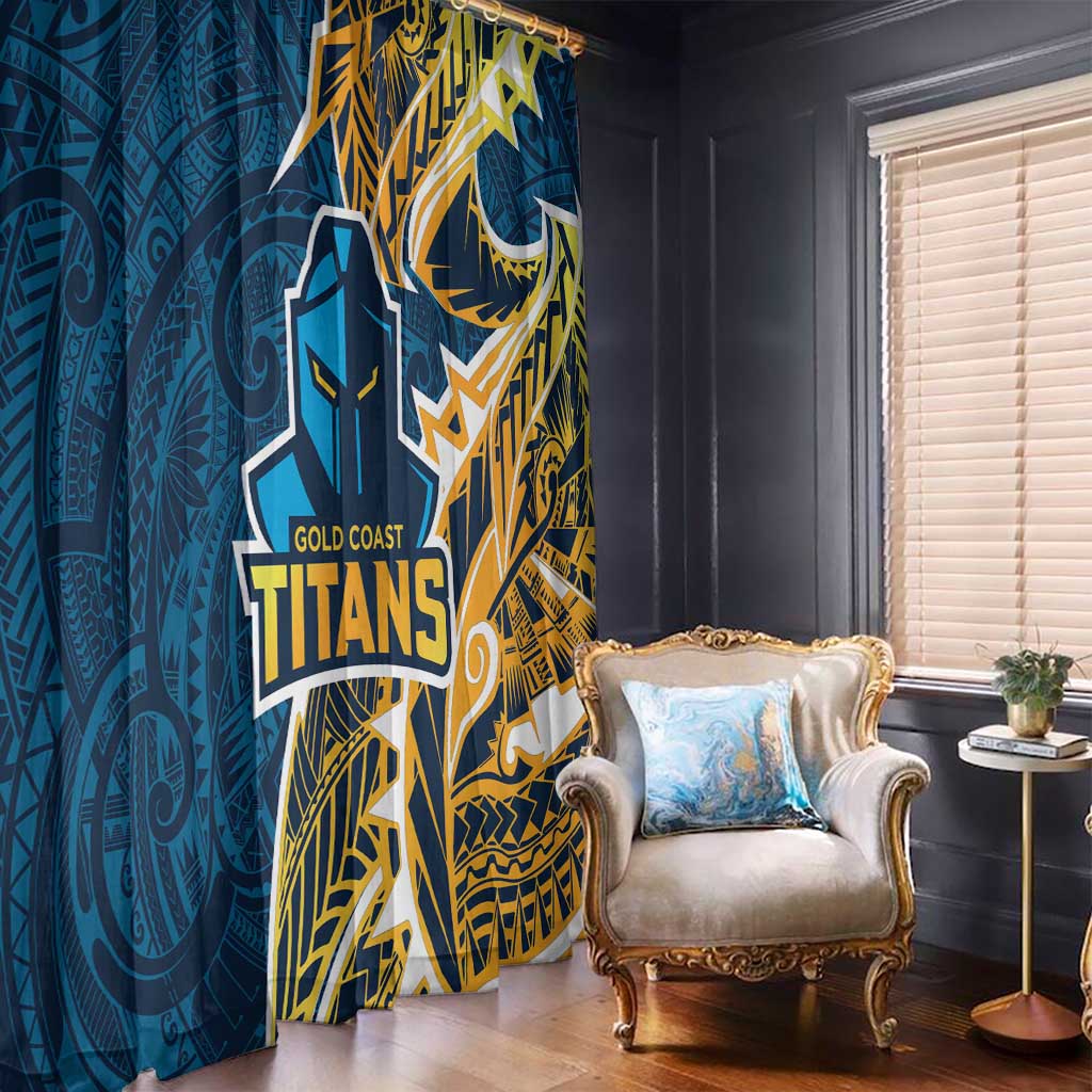 Gold Coast Titans Window Curtain Polynesian Tribal Tattoo Pacific Sport Art