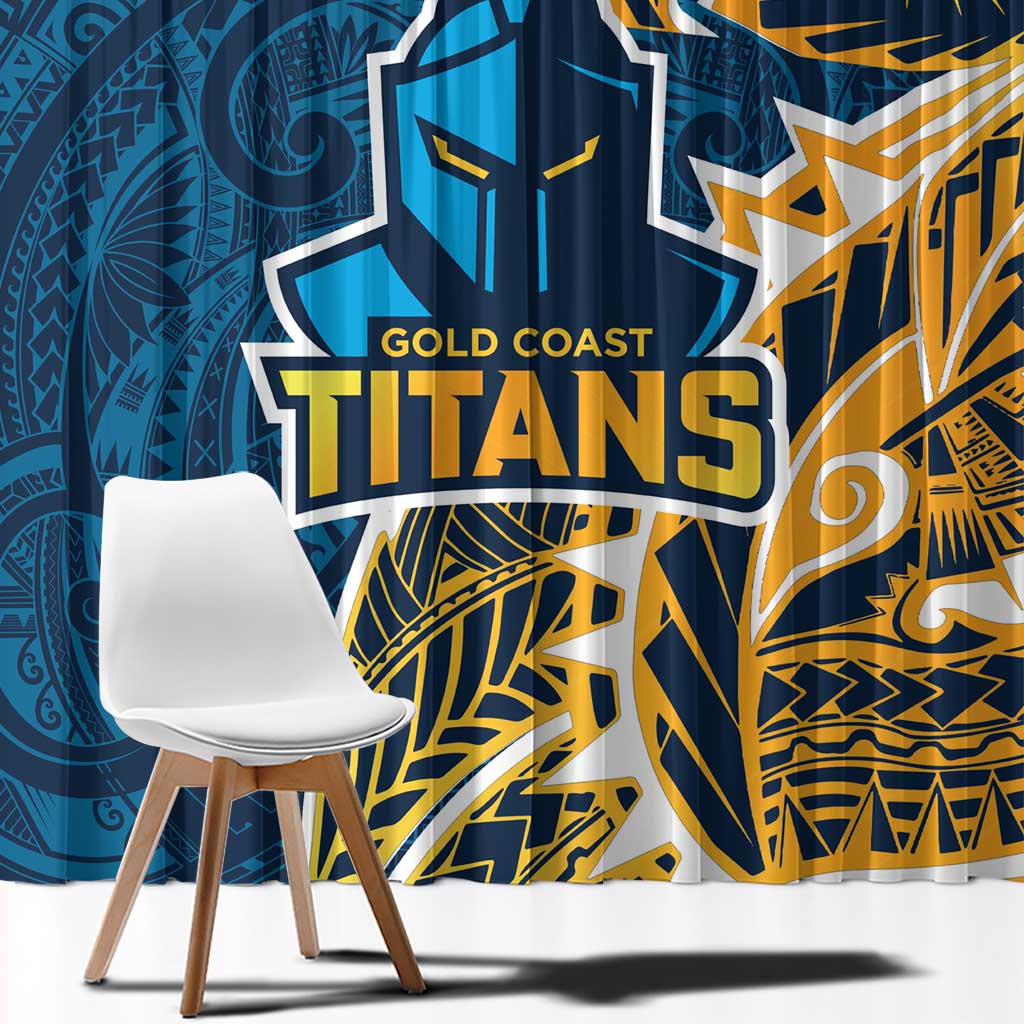 Gold Coast Titans Window Curtain Polynesian Tribal Tattoo Pacific Sport Art