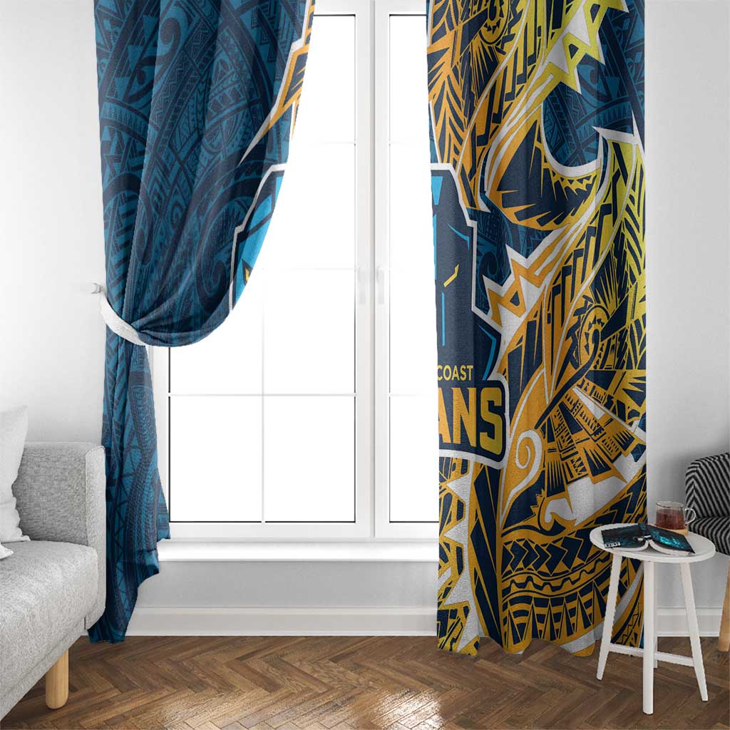 Gold Coast Titans Window Curtain Polynesian Tribal Tattoo Pacific Sport Art