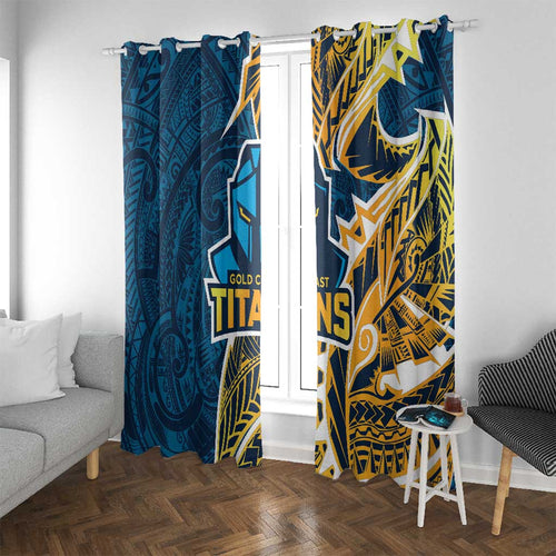 Gold Coast Titans Window Curtain Polynesian Tribal Tattoo Pacific Sport Art