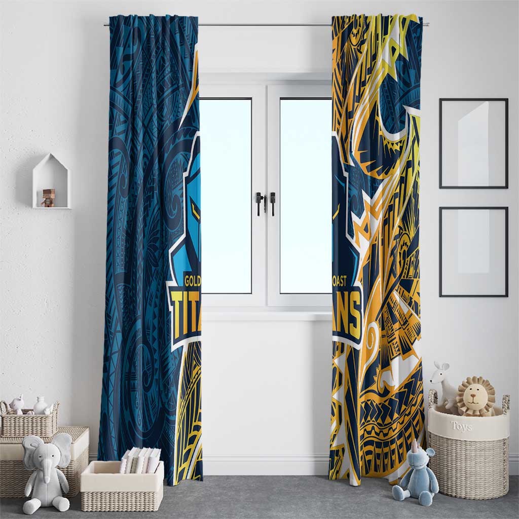 Gold Coast Titans Window Curtain Polynesian Tribal Tattoo Pacific Sport Art