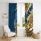 Gold Coast Titans Window Curtain Polynesian Tribal Tattoo Pacific Sport Art