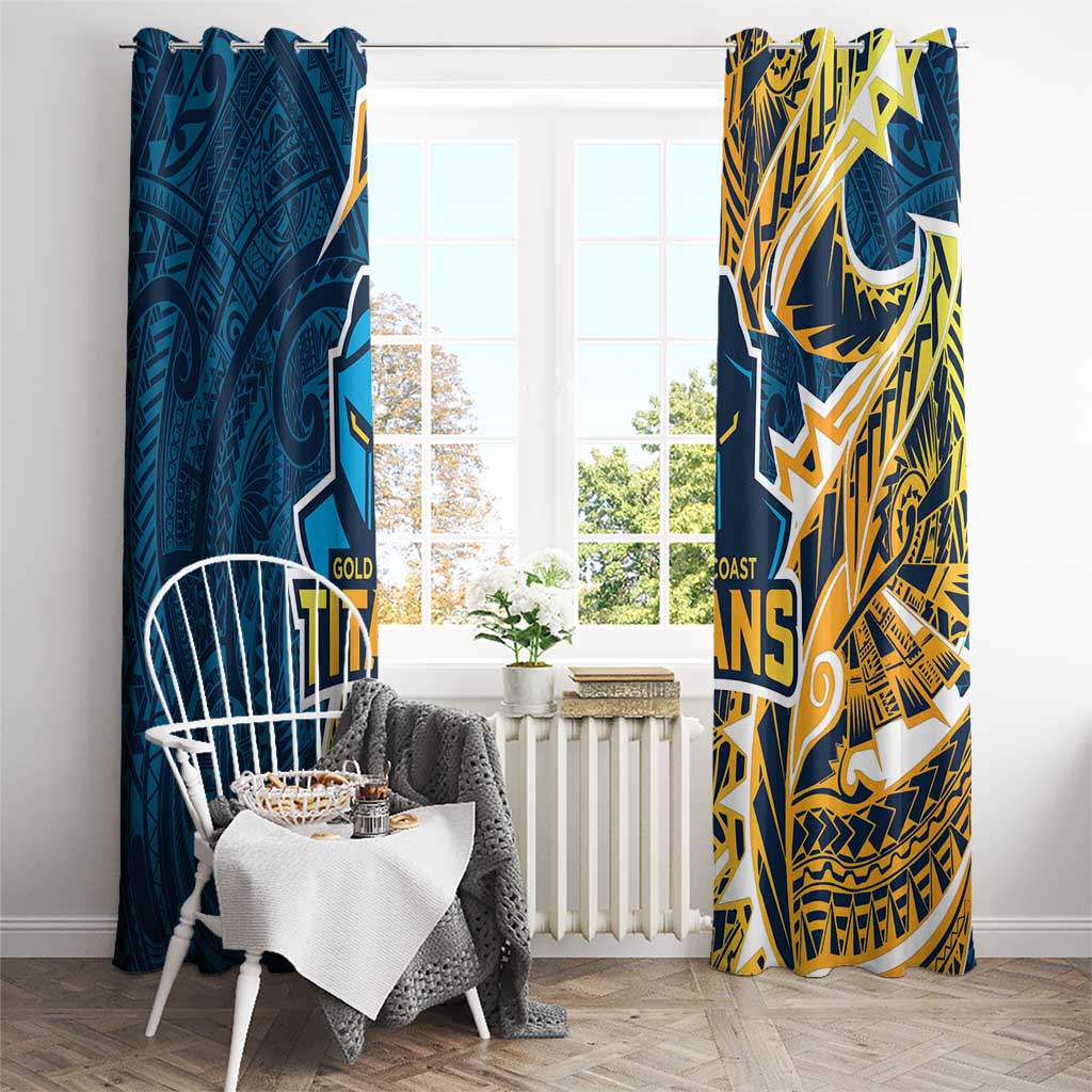 Gold Coast Titans Window Curtain Polynesian Tribal Tattoo Pacific Sport Art