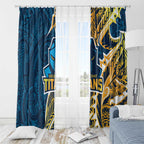 Gold Coast Titans Window Curtain Polynesian Tribal Tattoo Pacific Sport Art