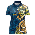 Gold Coast Titans Women Polo Shirt Polynesian Tribal Tattoo Pacific Sport Art