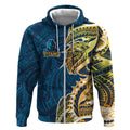 Gold Coast Titans Zip Hoodie Polynesian Tribal Tattoo Pacific Sport Art