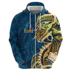 Gold Coast Titans Zip Hoodie Polynesian Tribal Tattoo Pacific Sport Art