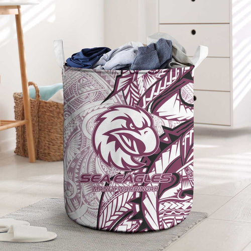 Sea Eagles Laundry Basket Polynesian Tribal Tattoo Pacific Sport Art