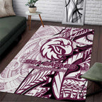 Sea Eagles Area Rug Polynesian Tribal Tattoo Pacific Sport Art