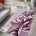 Sea Eagles Area Rug Polynesian Tribal Tattoo Pacific Sport Art