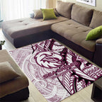 Sea Eagles Area Rug Polynesian Tribal Tattoo Pacific Sport Art