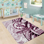 Sea Eagles Area Rug Polynesian Tribal Tattoo Pacific Sport Art