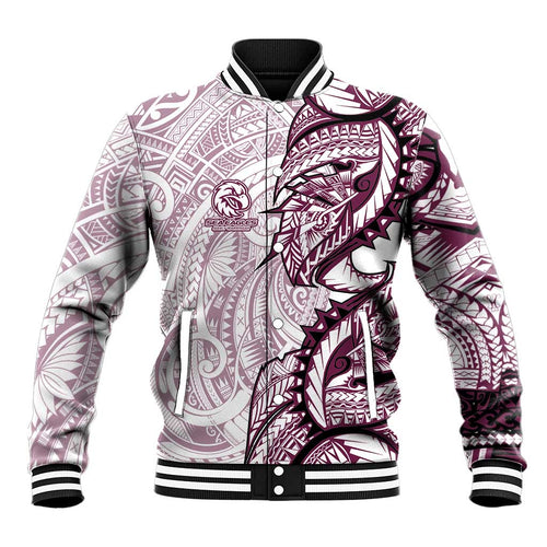 Sea Eagles Baseball Jacket Polynesian Tribal Tattoo Pacific Sport Art