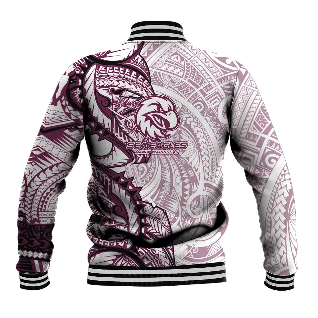 Sea Eagles Baseball Jacket Polynesian Tribal Tattoo Pacific Sport Art