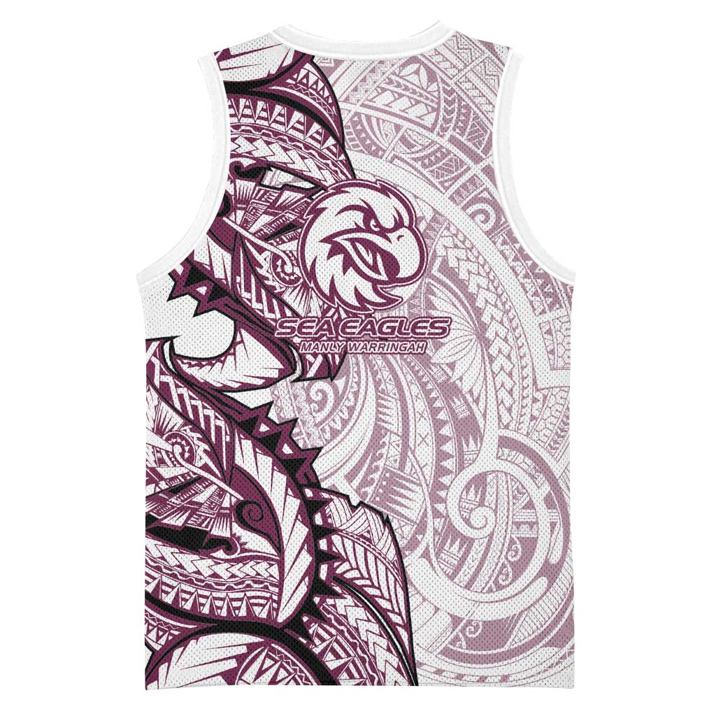 Sea Eagles Basketball Jersey Polynesian Tribal Tattoo Pacific Sport Art