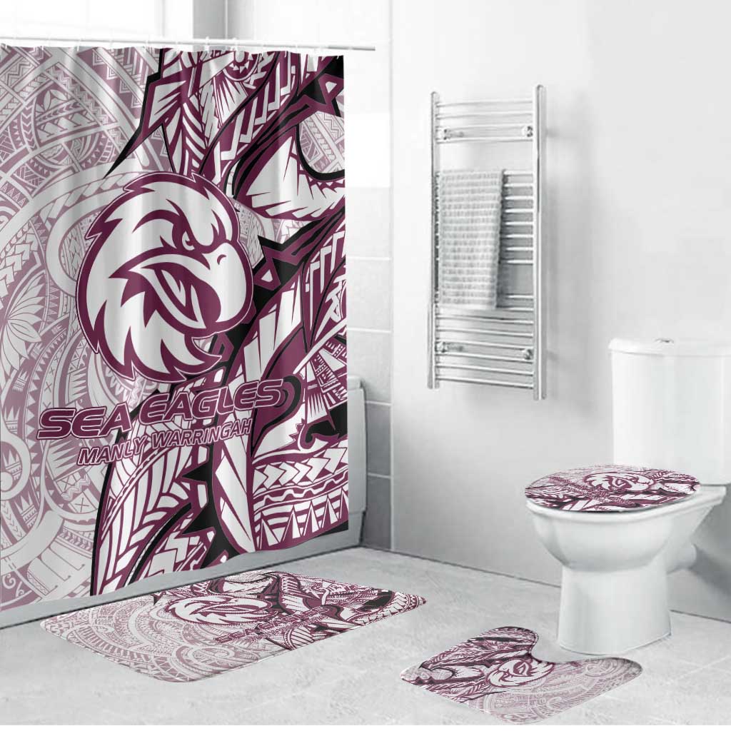 Sea Eagles Bathroom Set Polynesian Tribal Tattoo Pacific Sport Art