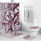 Sea Eagles Bathroom Set Polynesian Tribal Tattoo Pacific Sport Art