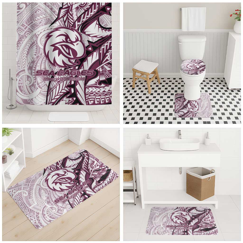Sea Eagles Bathroom Set Polynesian Tribal Tattoo Pacific Sport Art