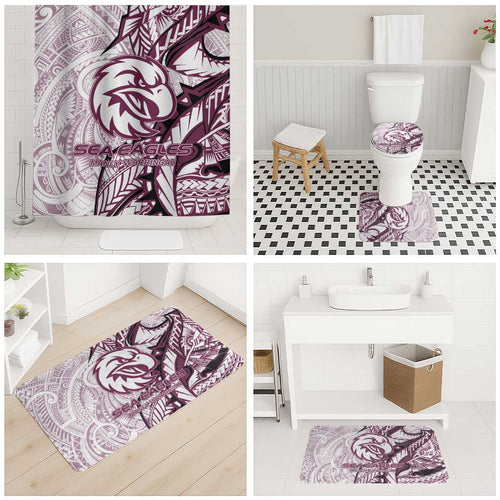 Sea Eagles Bathroom Set Polynesian Tribal Tattoo Pacific Sport Art