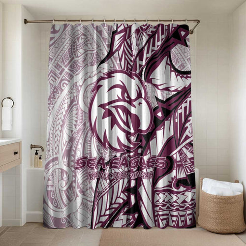 Sea Eagles Bathroom Set Polynesian Tribal Tattoo Pacific Sport Art