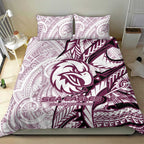 Sea Eagles Bedding Set Polynesian Tribal Tattoo Pacific Sport Art