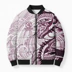 Sea Eagles Bomber Puffer Jacket Polynesian Tribal Tattoo Pacific Sport Art