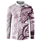 Sea Eagles Button Sweatshirt Polynesian Tribal Tattoo Pacific Sport Art