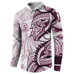 Sea Eagles Button Sweatshirt Polynesian Tribal Tattoo Pacific Sport Art