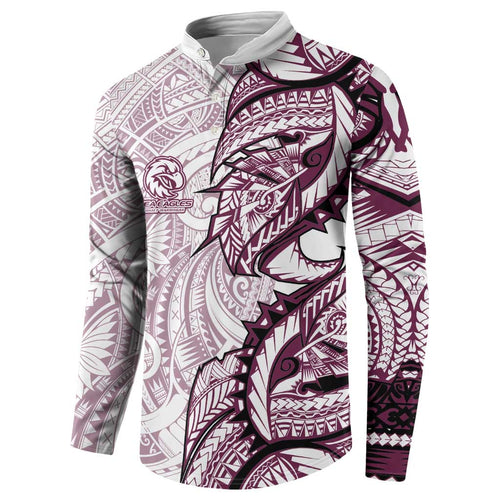 Sea Eagles Button Sweatshirt Polynesian Tribal Tattoo Pacific Sport Art