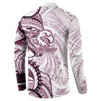 Sea Eagles Button Sweatshirt Polynesian Tribal Tattoo Pacific Sport Art