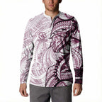Sea Eagles Button Sweatshirt Polynesian Tribal Tattoo Pacific Sport Art